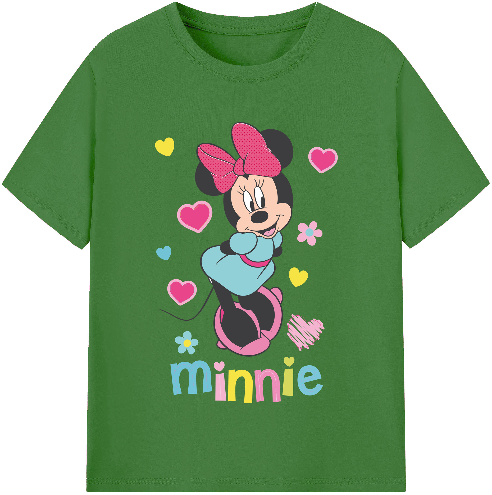 （画像用） ミッキーマウス Mickey Mouse レディースカジュアルプリントTシャツ（綿100％）